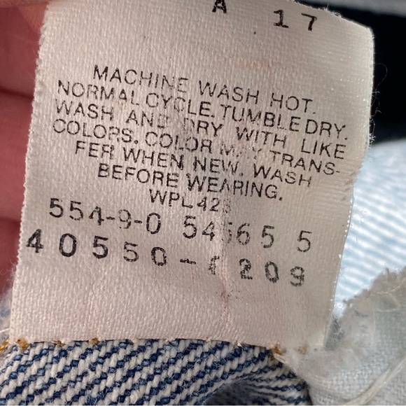 Vintage Levi's Acid Washed Orange Tab 550 Relaxed Taper Jeans Denim 36 X 32 - Picture 13 of 16